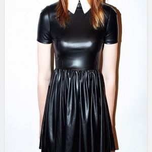 Deandri PVC collar dress